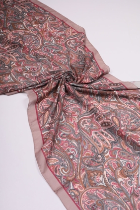 Scarfella Desenli Naturel Şal - Desen-65