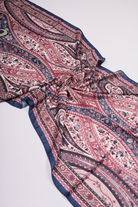 Scarfella Desenli Naturel Şal - Desen-66