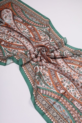 Scarfella Desenli Naturel Şal - Desen-66