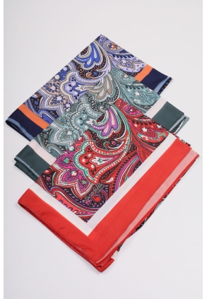 Scarfella Desenli Silk Licra Şal - Desen-04