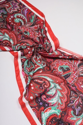 Scarfella Desenli Silk Licra Şal - Desen-04