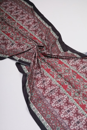 Scarfella Desenli Silk Licra Şal - Desen-05
