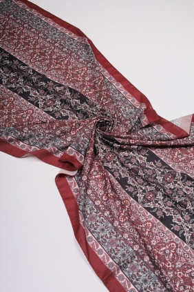 Scarfella Desenli Silk Licra Şal - Desen-05