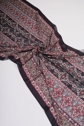 Scarfella Desenli Silk Licra Şal - Desen-05