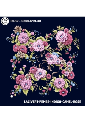 Cenk Desenli Oyalık Yazma - 0300-619