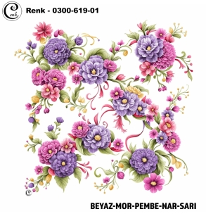 Cenk Desenli Oyalık Yazma - 0300-619