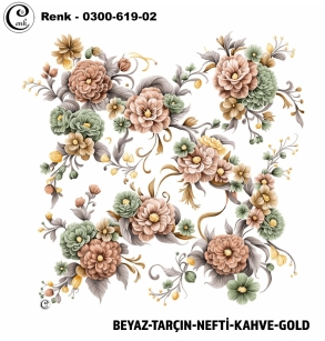 Cenk Desenli Oyalık Yazma - 0300-619