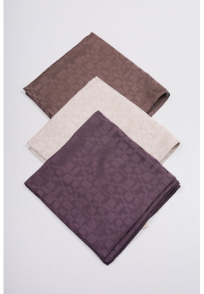 Hint İpek Kendinden Desenli Işıltı Eşarp - Desen-09