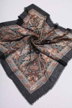 Yasemin İpek Desenli Sökme Tülbent - Desen-16