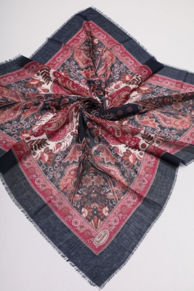 Yasemin İpek Desenli Sökme Tülbent - Desen-16