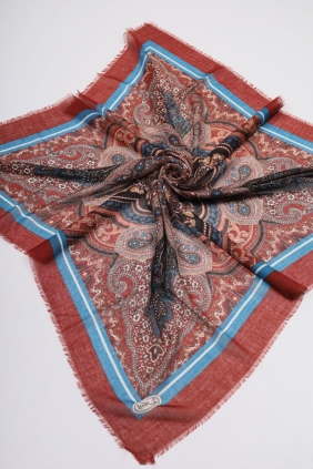 Yasemin İpek Desenli Sökme Tülbent - Desen-17