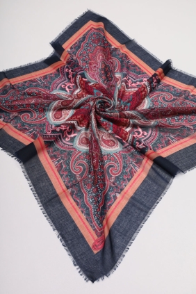 Yasemin İpek Desenli Sökme Tülbent - Desen-17