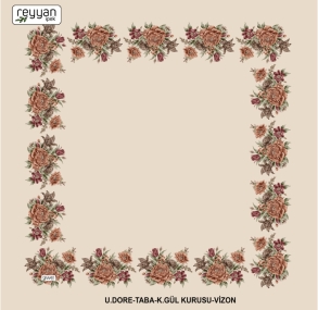 Reyyan İpek Desenli Oyalık Yazma - 14986