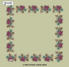 Reyyan İpek Desenli Oyalık Yazma - 14986