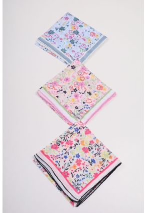 Mina Line Soft El Dikişli Eşarp - Desen-01