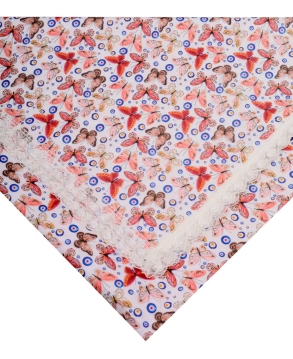 Baysem 150 x 150 cm. Güpürlü Dijital Raşel Masa Örtüsü - Sofra Bezi