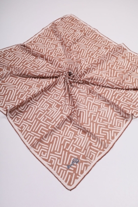 Scarfella Soft El Dikişli Eşarp Desen-309