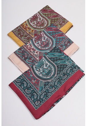 Scarfella Desenli Naturel Şal - Desen-72