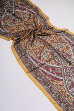 Scarfella Desenli Naturel Şal - Desen-72