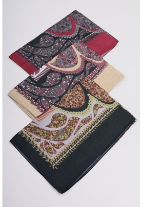 Scarfella Desenli Naturel Şal - Desen-73