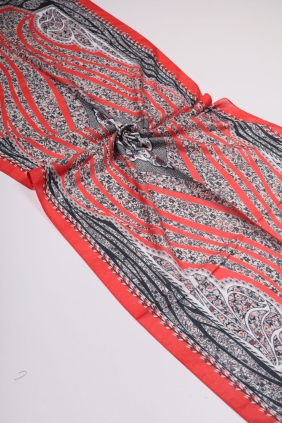 Scarfella Desenli Naturel Şal - Desen-73