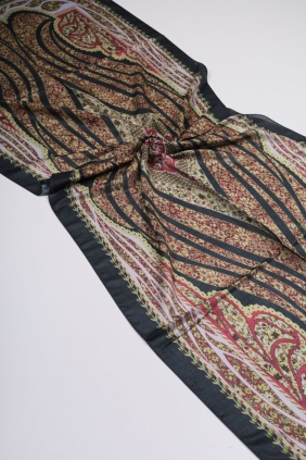 Scarfella Desenli Naturel Şal - Desen-73