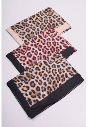 Scarfella Desenli Naturel Şal - Desen-75