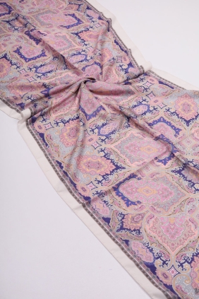 Scarfella Desenli Naturel Şal - Desen-78