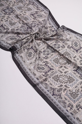 Scarfella Desenli Naturel Şal - Desen-78