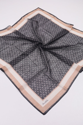 Scarfella Dijital Kenarı Dikişli Flamlı Eşarp - Desen-06