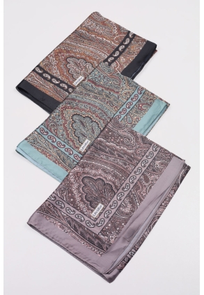 Levidor Desenli Hint İpeği Şal - Desen-09