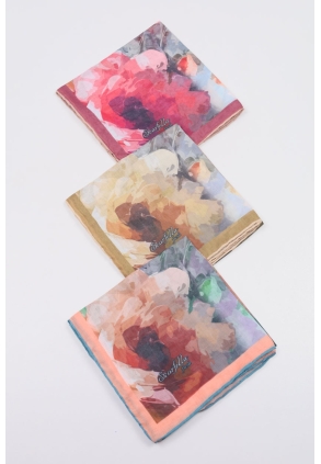 Scarfella Soft El Dikişli Eşarp Desen-329