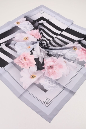 Levidor Desenli Violet Eşarp - Desen-01