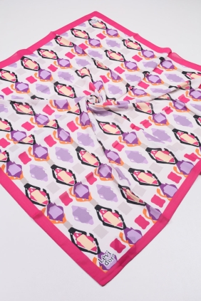 Levidor Desenli Violet Eşarp - Desen-03