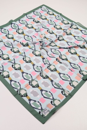 Levidor Desenli Violet Eşarp - Desen-03