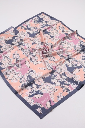 Hint İpek Desenli Vual Eşarp - Desen-05