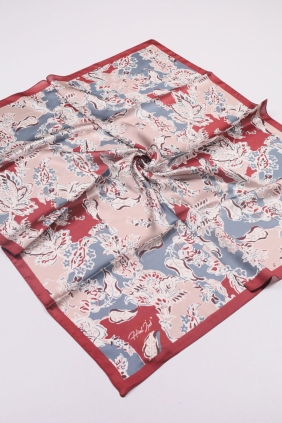 Hint İpek Desenli Vual Eşarp - Desen-05