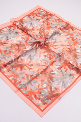 Scarfella Desenli Vual İpek Eşarp - Desen-05