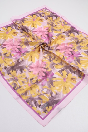 Scarfella Desenli Vual İpek Eşarp - Desen-05