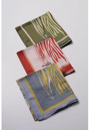 Scarfella Desenli Vual İpek Eşarp - Desen-06