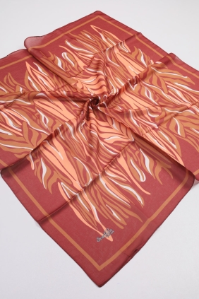 Scarfella Desenli Vual İpek Eşarp - Desen-06