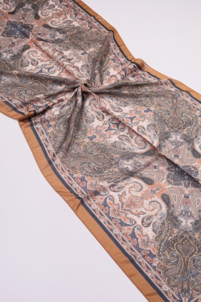 Scarfella Desenli Naturel Şal - Desen-81