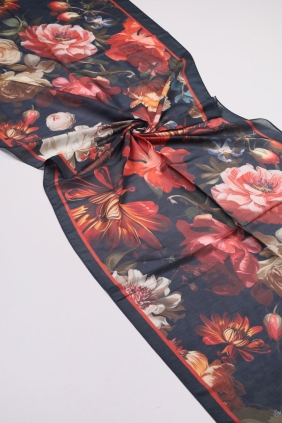 Scarfella Desenli Naturel Şal - Desen-82